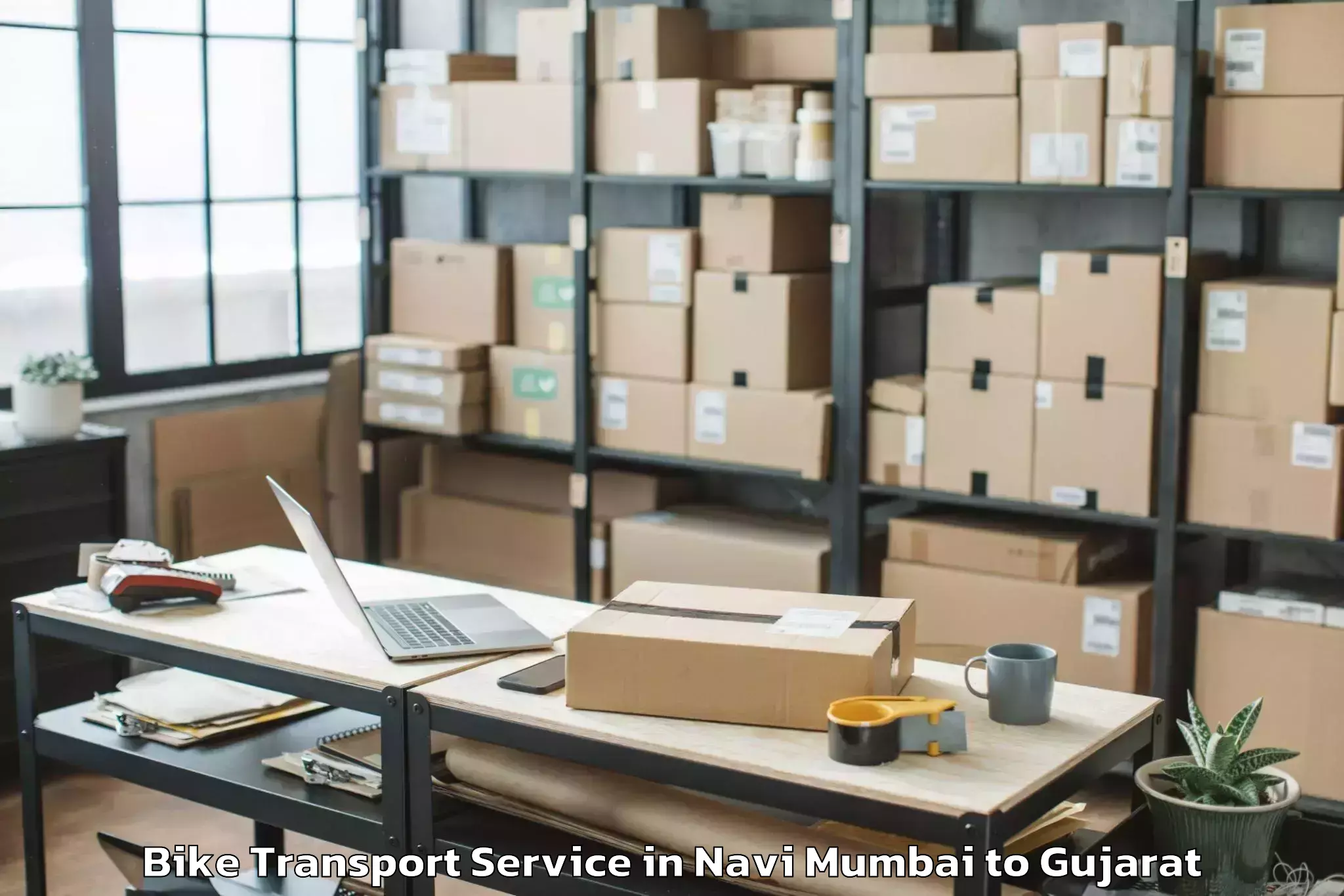 Book Your Navi Mumbai to Veraval Bike Transport Today